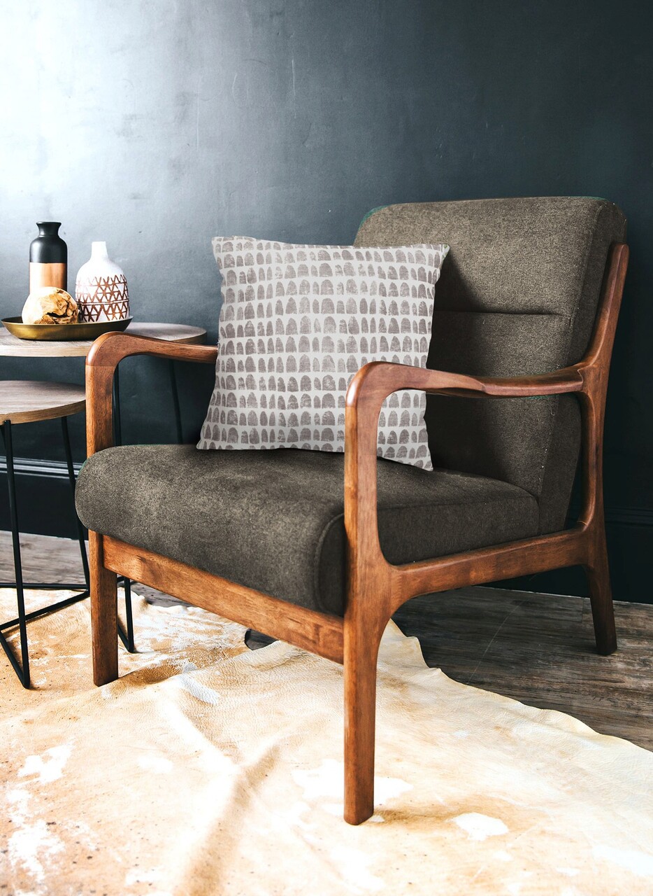 Perna, YST0405, 45x45 cm, Poliester, Alb/Gri - 1 | YEO