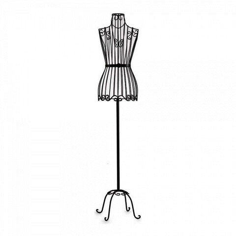Cuier manechin catherine, gift decor, 42 x 42 x 162 cm, metal, negru