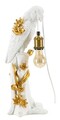 Lampa de masa Parrot, Mauro Ferretti, 1 x E27, 40W, 20x20x50.5 cm, fier/poliester, auriu/alb