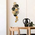 Decoratiune de perete, Bronte - CH103-5, metal, 90 x 42 cm, multicolor