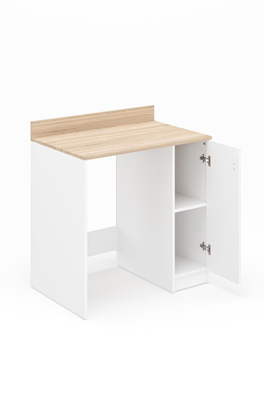 Dulap masina de spalat, Hanah Home, Tirza, 93x100x60 cm, Stejar Sonomo / Alb — imaginea 4