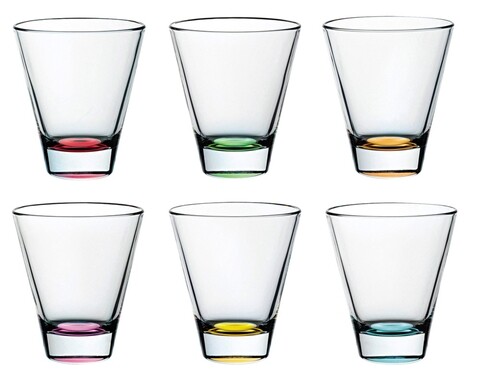 Set 6 pahare lichior, Vidivi, Confetti, 250 ml, sticla, multicolor mezoni.ro
