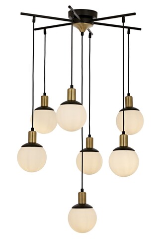 Lustra, Av-1838-7Bsy, Aurora, 70 x 110 cm, 7 x E27, 60W, negru Iluminat