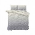 Lenjerie de pat pentru doua persoane Twinkle Stars Grey, Sleeptime, amestec bumbac