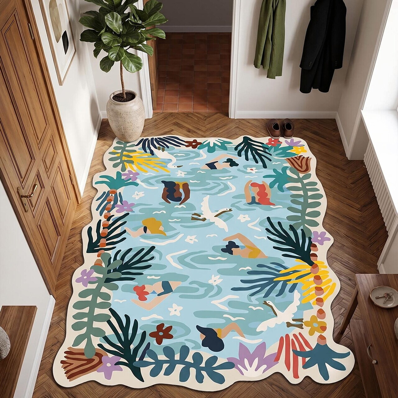 Covor, Fr362, 140x220 cm, Albastru — imaginea 2