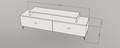 Comoda TV Kardelen, Kalune Design, 115x15x45 cm, maro
