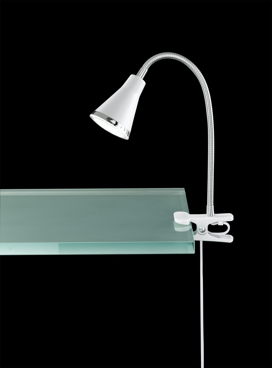 Lampa de masa Arras, RL, 7x32 cm, 4W, 1x SMD LED, plastic, alb