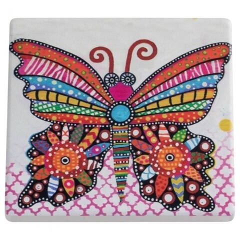 Suport pentru pahare, Maxwell 7 Williams, Smile Style Flutter, 9x9 cm, pluta ceramica