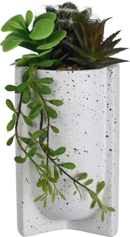 Planta decorativa excellent houseware, 10.5x23 cm, ceramica