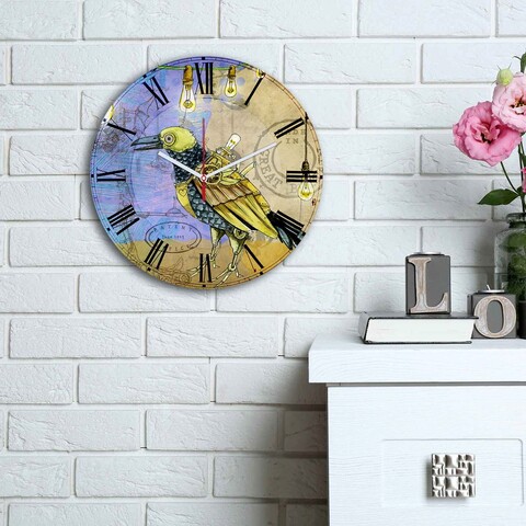 Ceas de perete, 3030ms-089, mdf, ø30 cm, multicolor