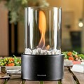 Semineu decorativ de masa cu bioetanol Heatfir, InnovaGoods, Ø16 x 26.5 cm, fara fum, sticla/fier