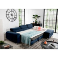 Coltar extensibil dreapta 3 locuri ELTAP, RT-79MO, Grayson, 278x205x92 cm, lemn/poliester, albastru inchis