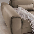 Coltar extensibil dreapta 4 locuri ELTAP, Foble, 267x196x100 cm, lemn/poliester, maro deschis