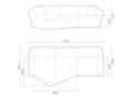 Coltar stanga 5 locuri, Hailey, Micadoni Home, 292x138x79 cm, tesatura boucle, grafit