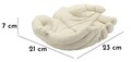 Vas decorativ Hand Tray Stons, Mauro Ferretti, 22.7x20x7.3 cm, polirasina, crem