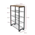 Pantofar, Puqa Design, Nancy, 30x72x109 cm, PAL, Pin Atlantic / Negru