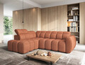 Coltar extensibil stanga 4 locuri ELTAP, LT-30COR, Falconn, 258x208x107 cm, lemn/poliester, caramiziu