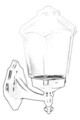 Lampa de exterior, Avonni, 685AVN1298, Plastic ABS, Negru