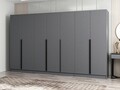 Dulap pentru haine, Minerva, Kale Plus, 315x210x52 cm, PAL, Antracit