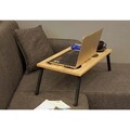 Masuta laptop, Vella, Gusto Cats, 60x24.5x35 cm, PAL, Pin Atlantic / Negru