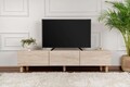 Comoda TV, Odessa, Alvin, 180x42x31.4 cm, Travertin