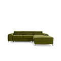 Coltar extensibil dreapta 3 locuri ELTAP, RT-33LO, Grayson, 278x205x92 cm, lemn/poliester, verde olive