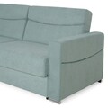 Canapea extensibila cu 3 locuri si lada, Madi, L.224 l.94 H.90, stofa, menta