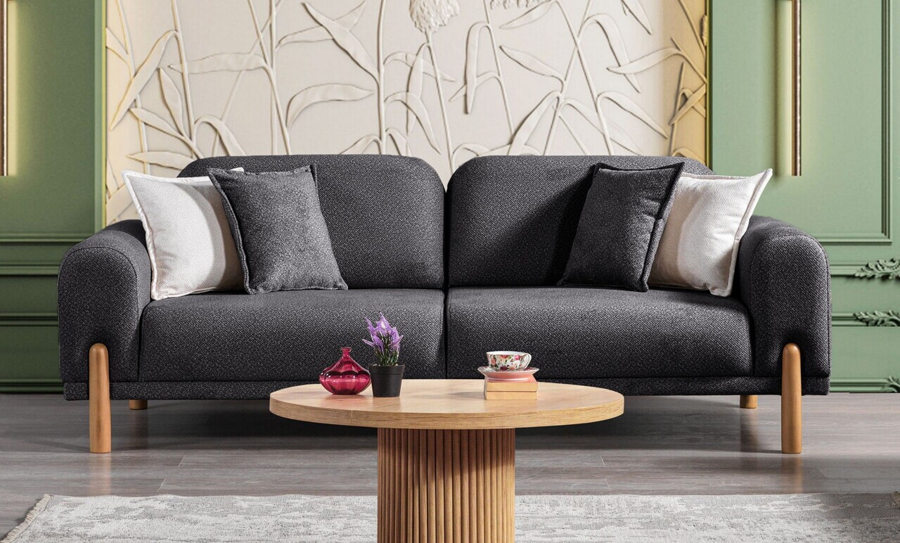 Canapea extensibila 3 locuri, Atelier del Sofa, 752EST1177, Antracit — imaginea 2