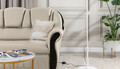 Coltar extensibil stanga 3 locuri ELTAP, L-055, Lord, 243x180x112 cm, lemn/poliester, crem/negru