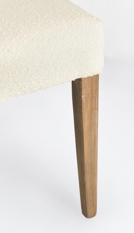 Scaun Beatriz, Bizzotto, 48 x 57 x 88 cm, lemn de stejar/poliester Boucle, natural