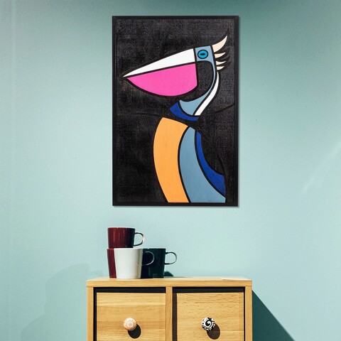 Decoratiune de perete, By Pelikan, Placaj, Dimensiune: 39 x 59 cm, Multicolor mezoni.ro