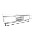 Comoda TV, Kalune Design, Escape 180, 180x50x40 cm, Maro închis/Negru