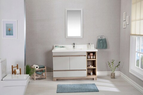Set mobilier de baie (2 piese), jussara, echo 48, stejar