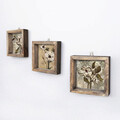 Set 3 tablouri decorative, UKZM002, MDF, Imprimat UV, Multicolor