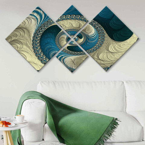 Set 4 tablouri decorative, 4mdf689833501, mdf, imprimat uv, multicolor