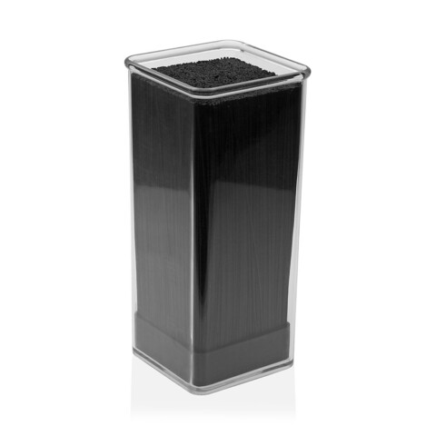 Suport pentru cutite esther, versa, 10 x 10 x 21.8 cm, plastic, negru