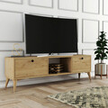 Comoda TV, Mezza, Sıena 1216, 138x42.6x29.5 cm, Stejar