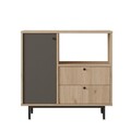 Dulap multifunctional, Locelso, RE1-SA, Stejar / Antracit