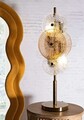 Lampa de masa Osaka, Mauro Ferretti, 4 x E14, 40W, 20x18x66 cm, fier/sticla, auriu/maro/transparent