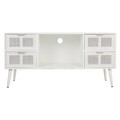 Comoda TV Bamboo, Creaciones Meng, 121x40.5x61.5 cm, MDF, alb/auriu