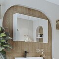 Dulap de baie cu oglindă, Hanah Home, 2201, 90x60x14.2 cm, MDF, Alb
