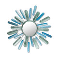 Decoratiune de perete, Metal Art Mirror Sun, Metal, Dimensiune: 75 x 75 x 5 cm, Multicolor