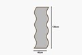 Oglinda decorativa, Siam, Safi, 40x120x2.2 cm, MDF , Alb/Maro
