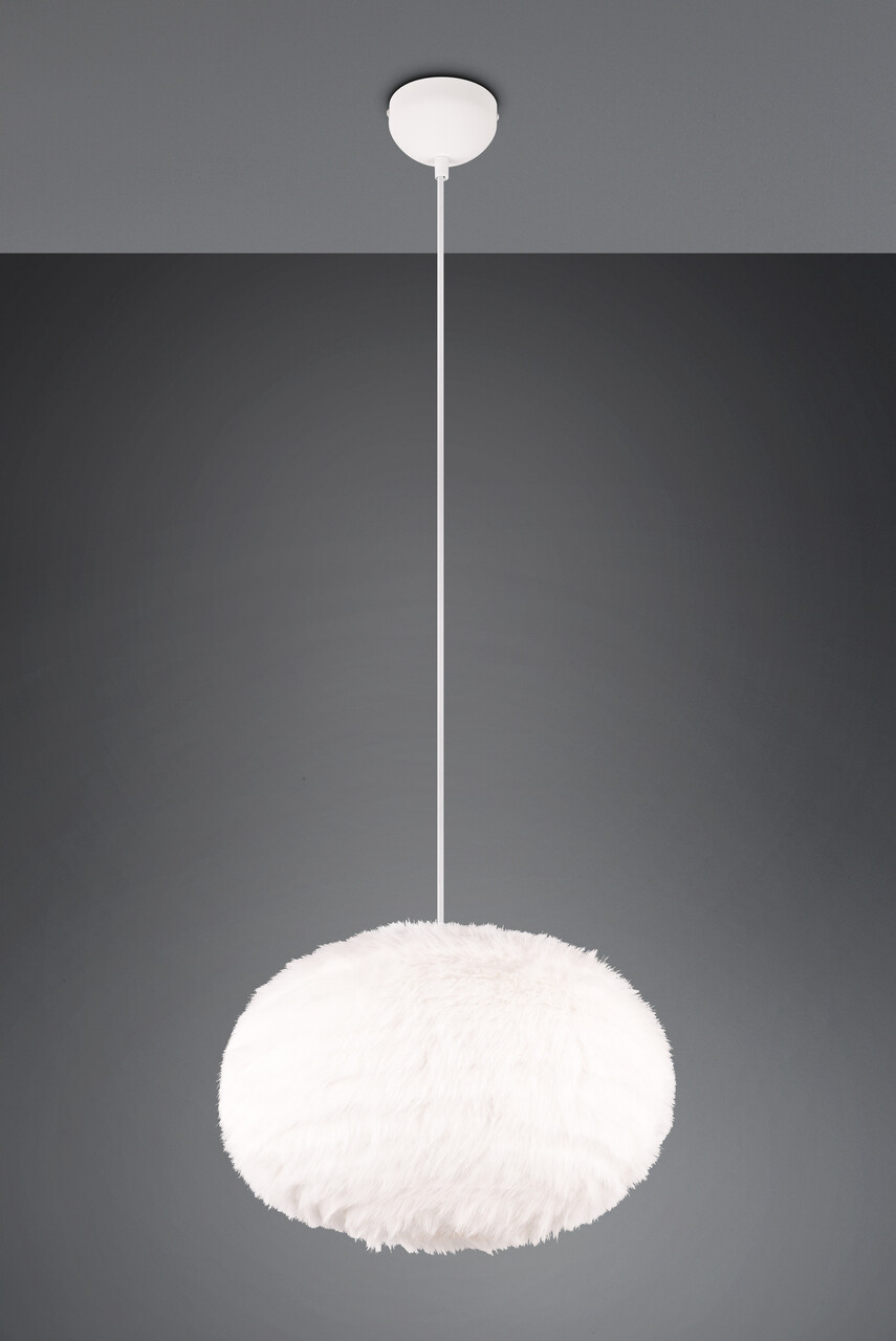 Lustra Furry, RL, 50x150 cm, 10W, 1x E27, plus sintetic, alb