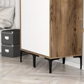 Dulap pentru haine, Hommy Craft, Kumsal SS, 80x47.5x201.4 cm, PAL, Nuc/Alb