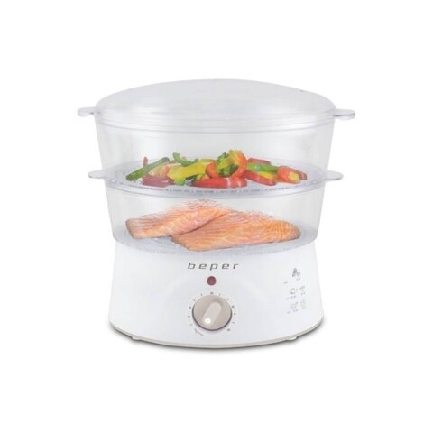 Aparat de gatit la aburi bc.260, beper, 400 w, 5 l, 2 recipiente pentru gatit