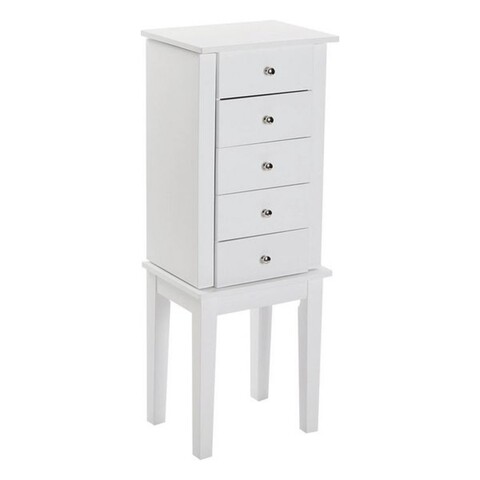 Comoda multifunctionala, 26.6 x 91.5 x 34.2 cm, lemn, alb