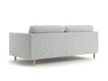 Canapea 3 locuri, Eden, Micadoni, 173x92x90 cm, tesatura structurata, gri deschis melanj
