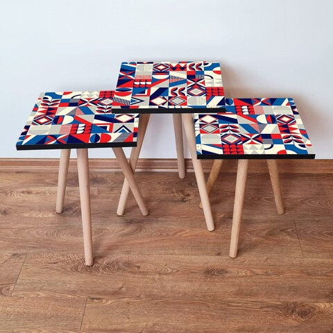 Set masute 3 piese, Leona, 3Shp323, Multicolor