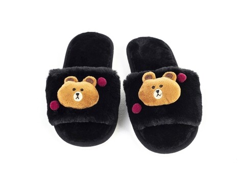 Papuci de casa dama Funky Steps, Elizabeth Black, marimea 37-38